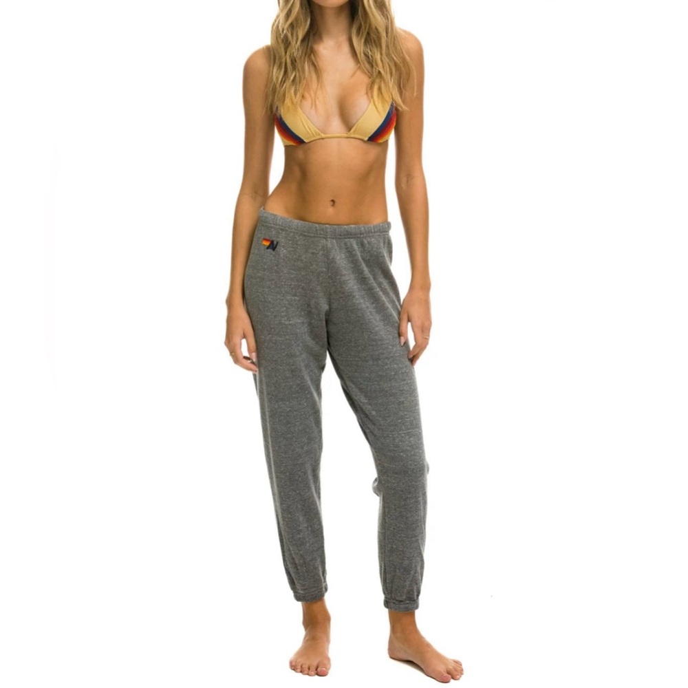 Aviator Nation Gray Lightning Bolt Jogger. Size Small